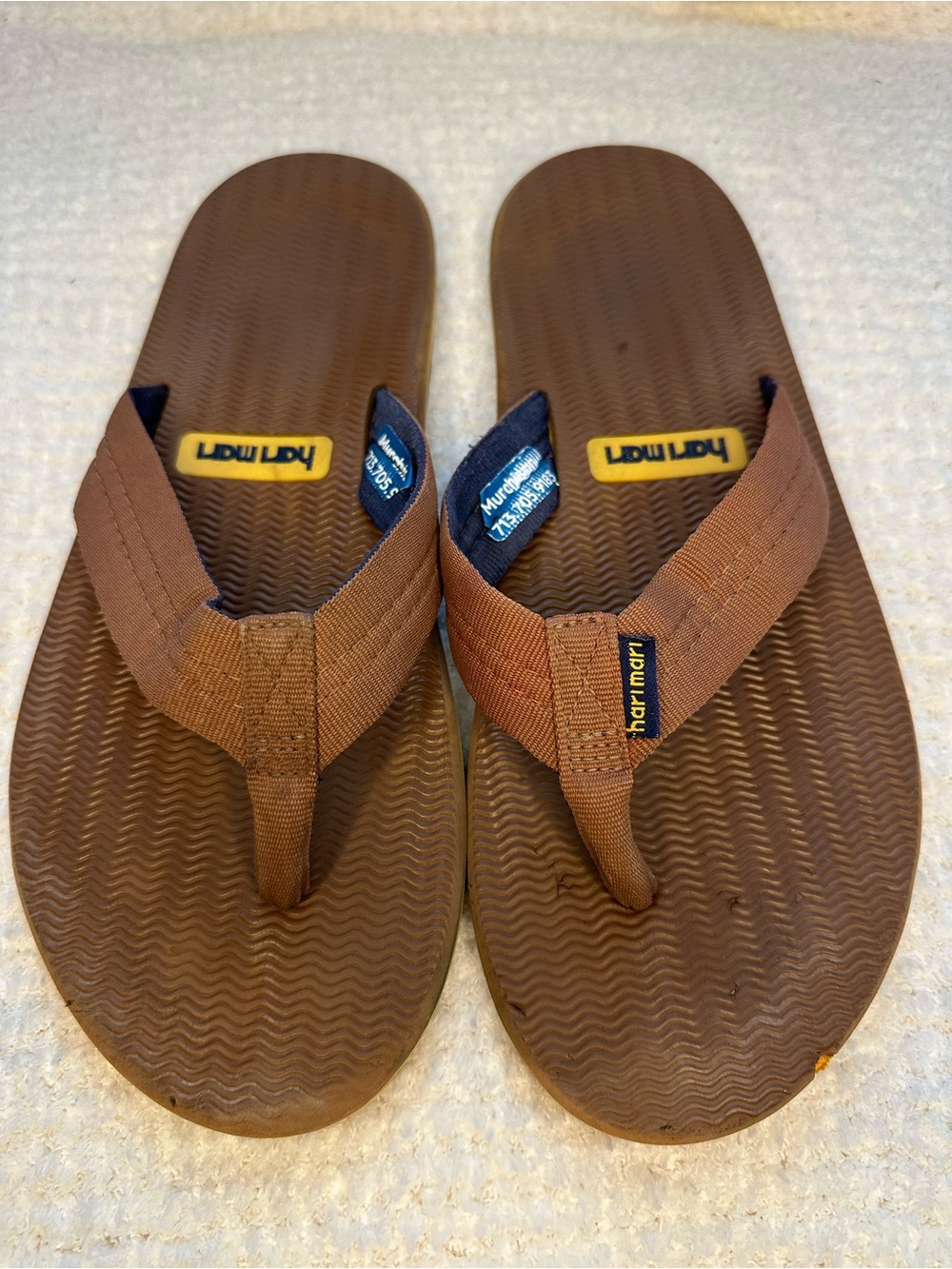 Hari Mari Men's Brown Flip-Flop Sandals — Cushioned Casual Thongs
